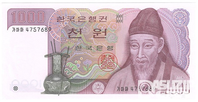 1983년 나 1000원(2차) 양성기호 / 미사용품