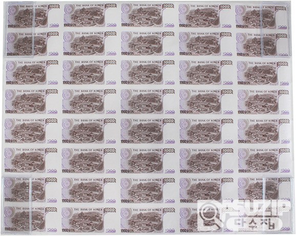 1983년 나 1000원(2차) 가가가권 40매 연결권(전지) / 미사용품