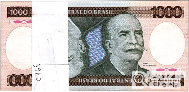 1986년 브라질 1000크루제이루 100장 혼합다발/ 미사용품