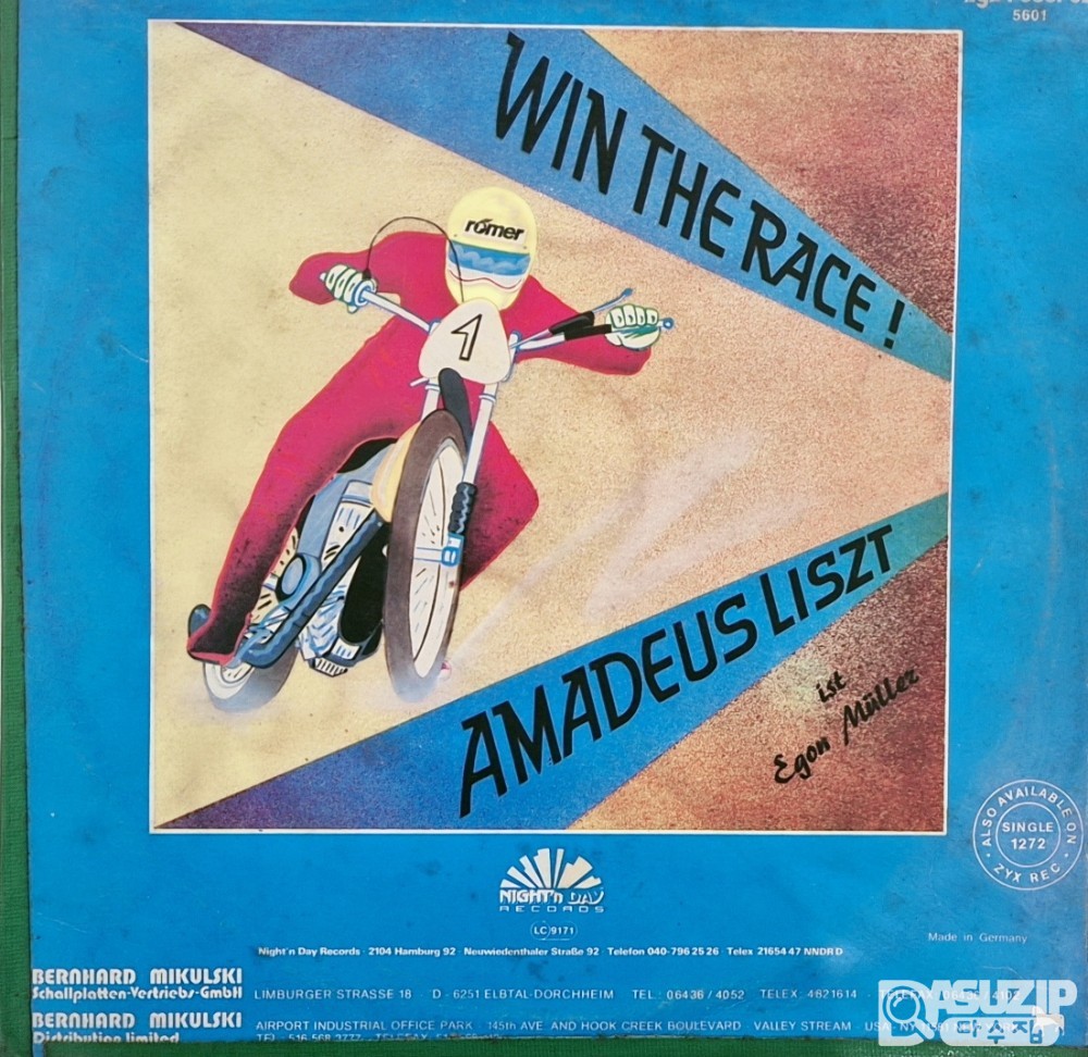 1987년 **WIN THE RACE!**는 **아마데우스 리스트(Amadeus Liszt)**의 유로-디스코 및 신스팝 싱글 앨범
