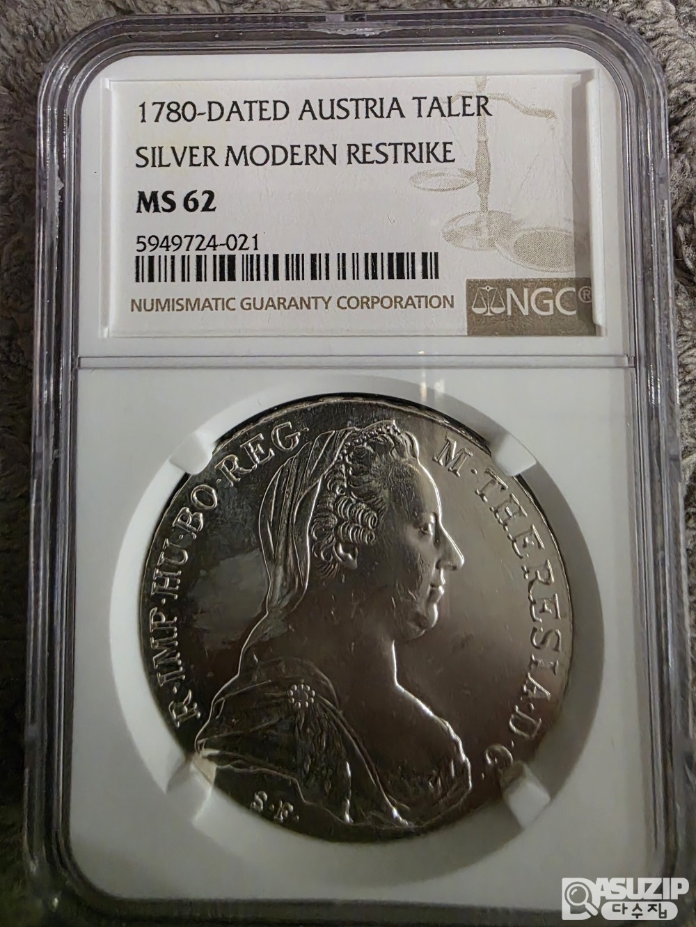오스트리아 마리아 테레지아 은화  1780 탈러, NGC 62 실버 모던 리스트라이크등급