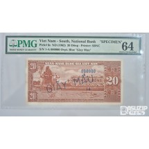 그레이딩 지폐: 1962년 베트남 20동 견양권 PMG 64등급