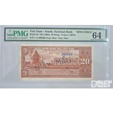 그레이딩 지폐: 1962년 베트남 20동 견양권 PMG 64등급