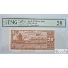 그레이딩 지폐: 귀한 1962년 베트남 20동 PMG 58등급