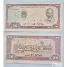 누드 지폐: 귀한 1980년 베트남 30동 (특이한 액면 권종)
