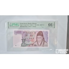 그레이딩 지폐: 2차 천원 준쏠리드 1111211 PMG 66등급