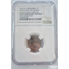 그레이딩 주화: 미국 10센트 스트럭 50% 에러 UNC DET.