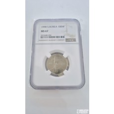 그레이딩 주화: 준특년 1998년 100주 NGC 67등급