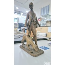 브론즈: 동제품 그레이하운드 와 영국신사