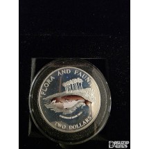 1995년 바하마에서 발행된 Flora and Fauna' 시리즈 '카리브해 몽크 바다표범' 기념 1온스(oz)은화